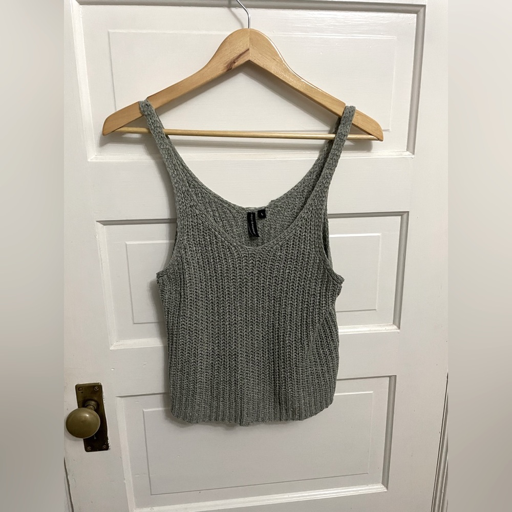 Moon&Madison knitted tank top size L SAGE green